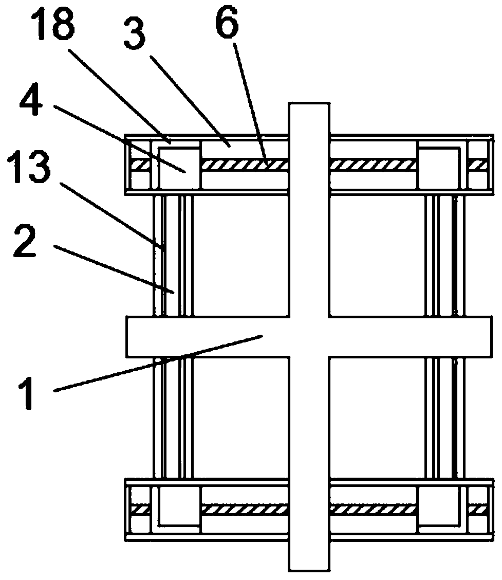 Glass plate four-angle drilling device capable of being adjusted for clamping