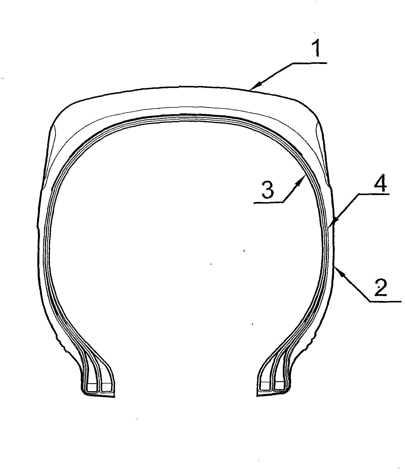 Aromatic type tire and production method of aromatic type tire
