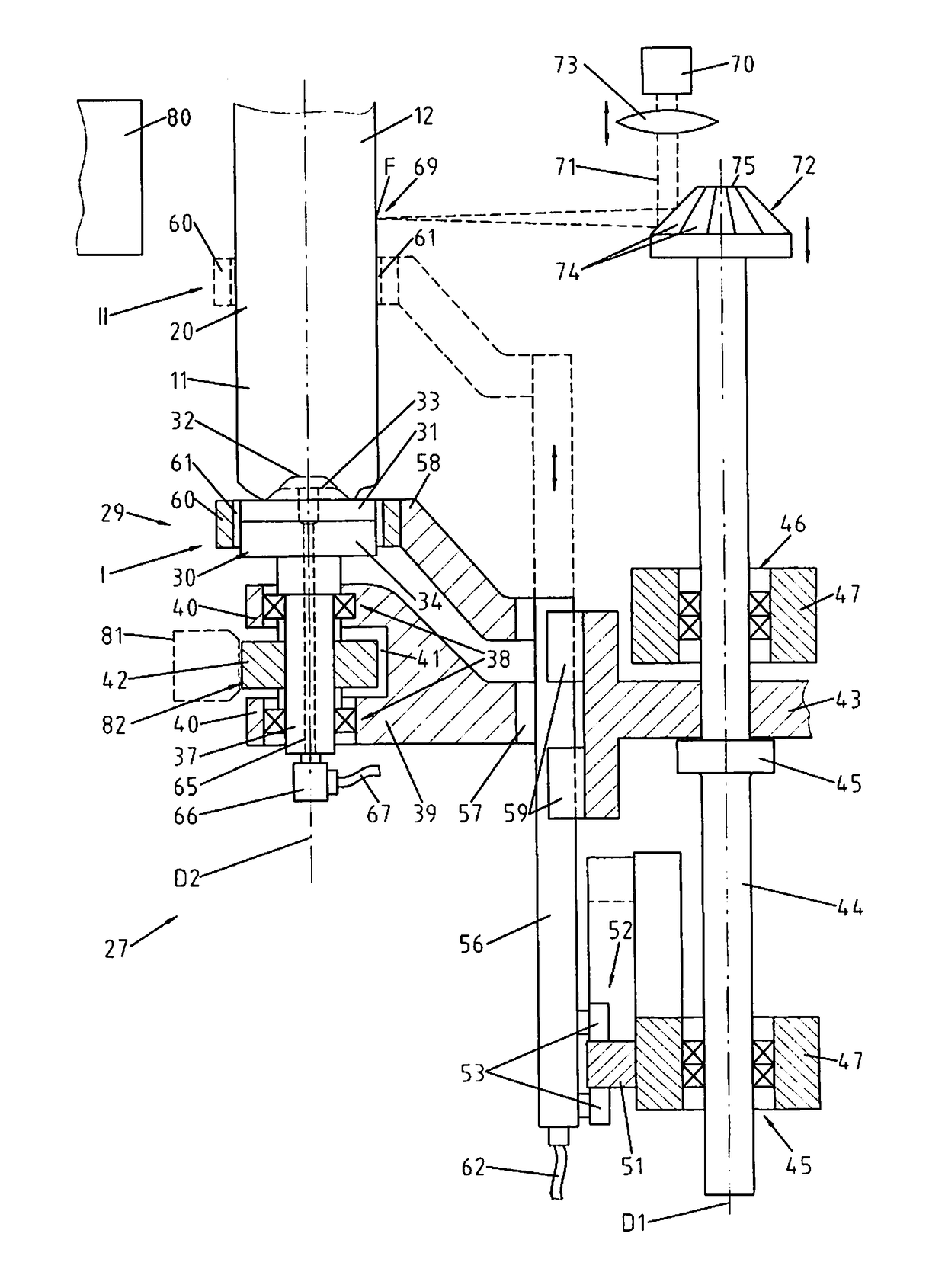 Device and method for cutting off an end section of a can blank