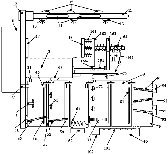 Disinfecting and cleaning device for medical apparatus and instruments