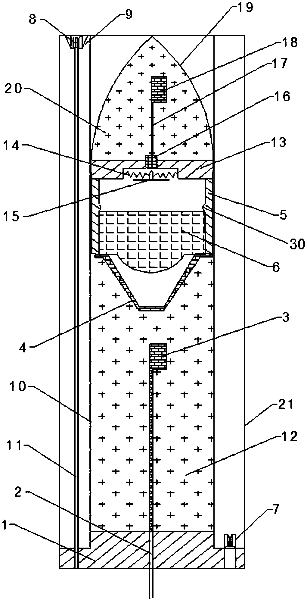 Blasting method and device of axial progressive secondary high-efficiency blasting device