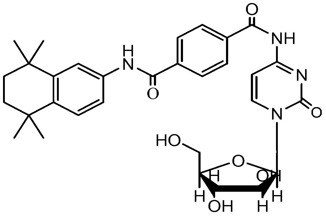 Preparation of tamibarotene-cytarabine conjugate and nano pharmacosomes and anti-tumor application of tamibarotene-cytarabine conjugate and nano pharmacosomes