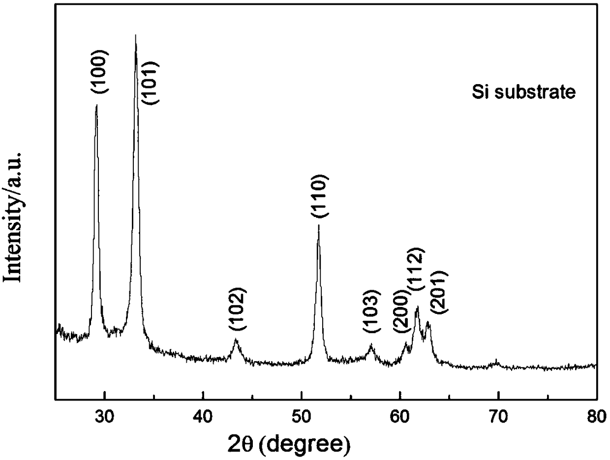 Device and method for preparing non-polar indium nitride nanocrystalline thin film