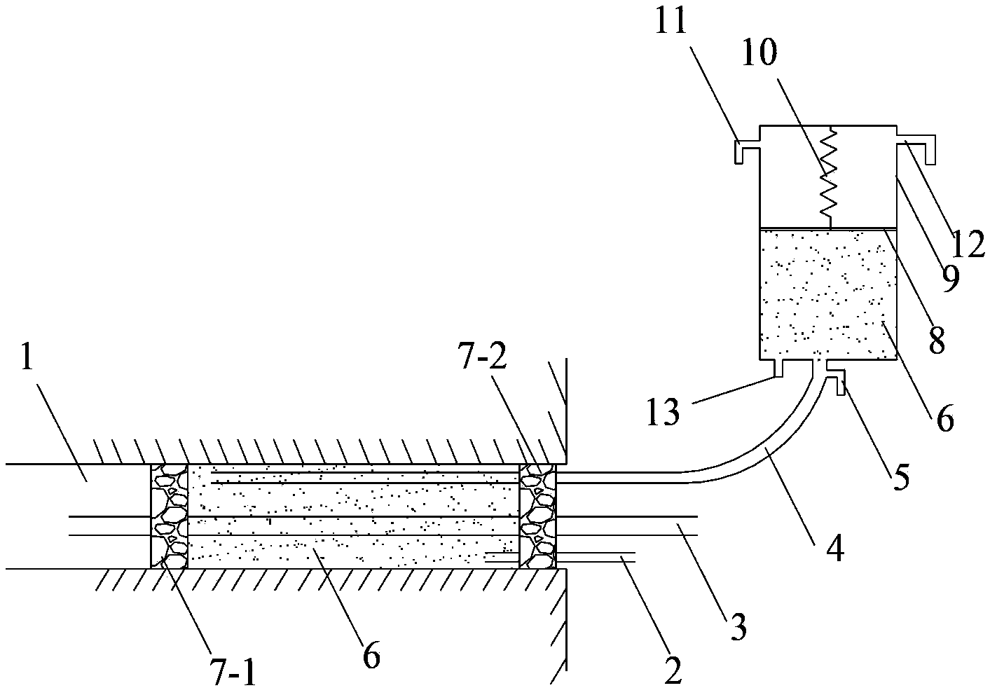 Hole drilling and sealing device and method with continuous belt pressure