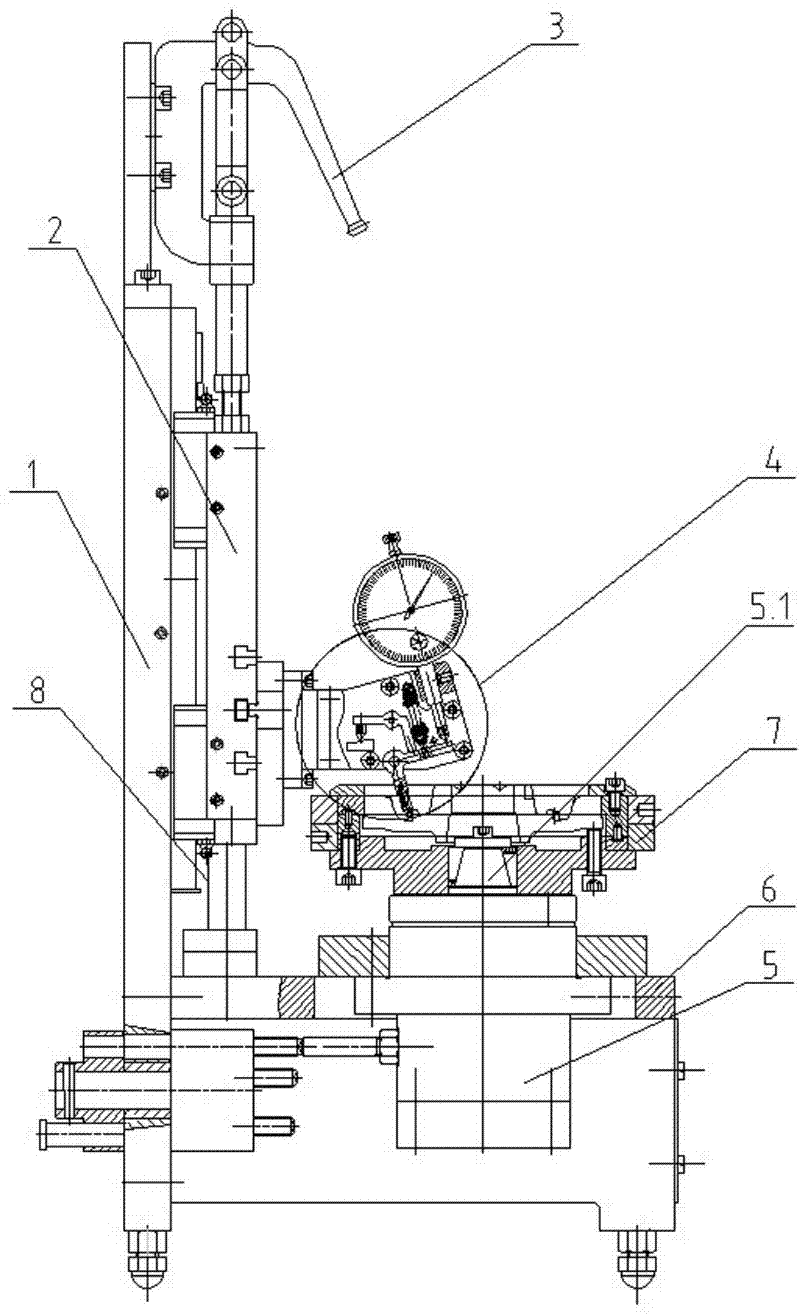 Radial runout detecting device of combining gear tooth part of automobile