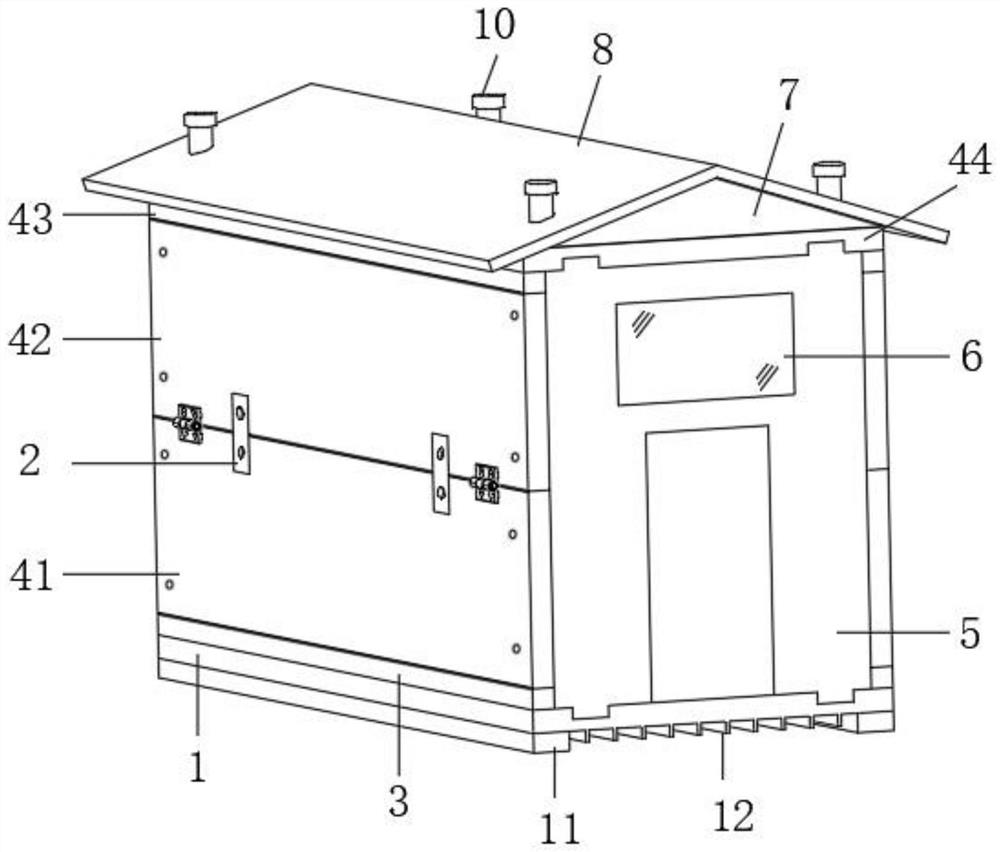 Assembly type intelligent container board house and construction method thereof