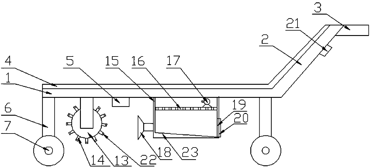 Energy-saving lawn garbage recycling device