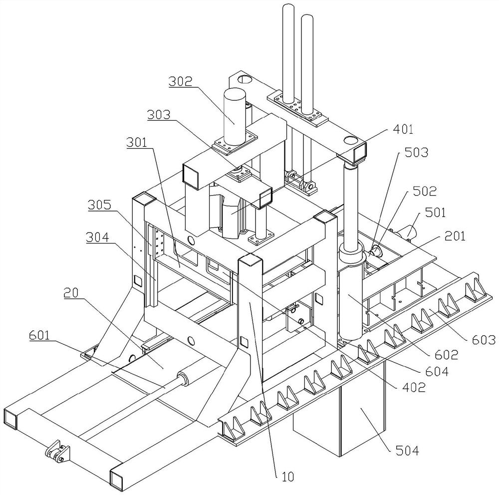 Large oil cylinder assembling device