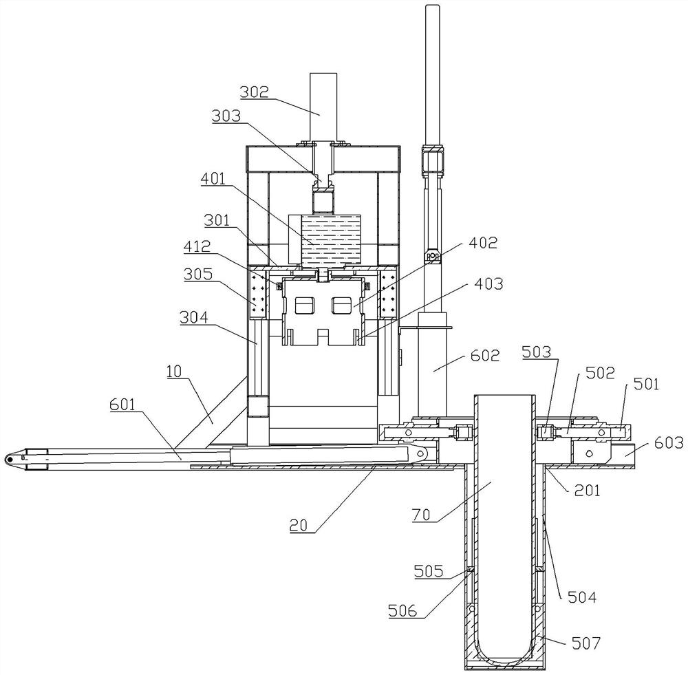 Large oil cylinder assembling device