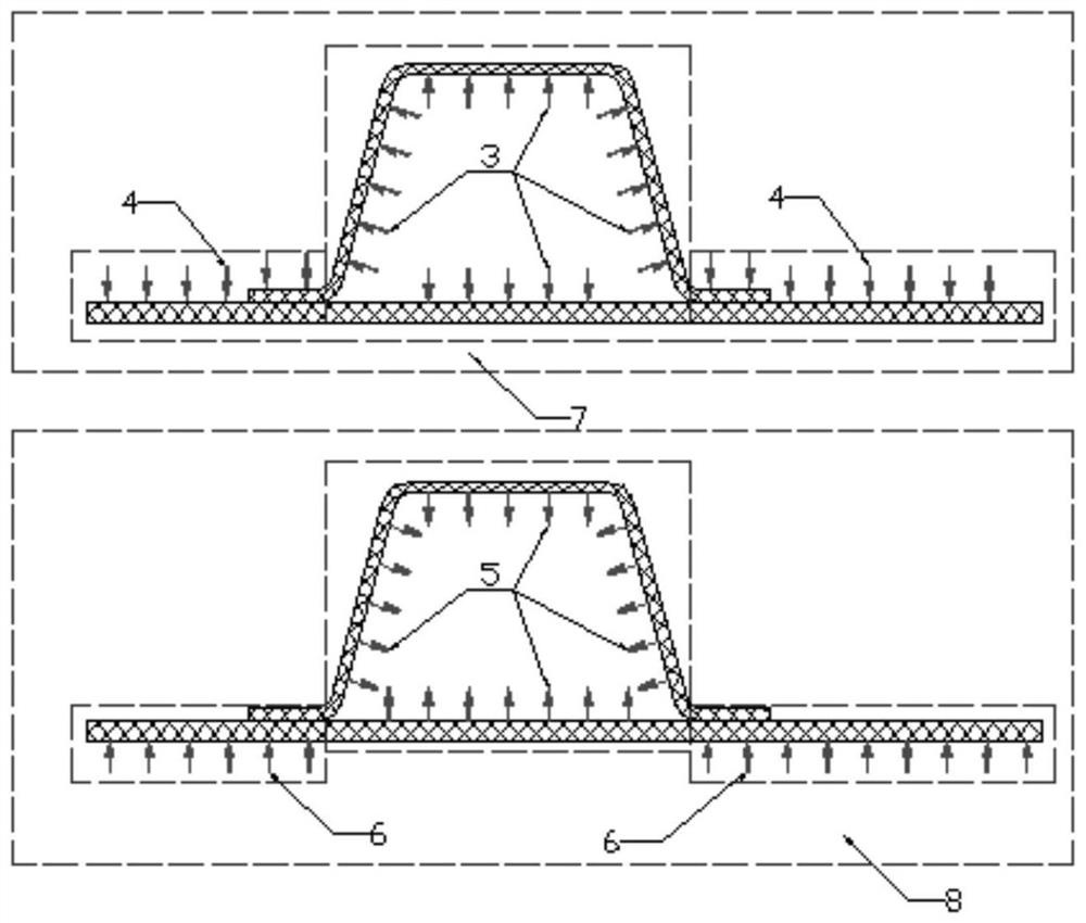 A resin flow control method for rfi integral molding of hat-shaped reinforced wall panels