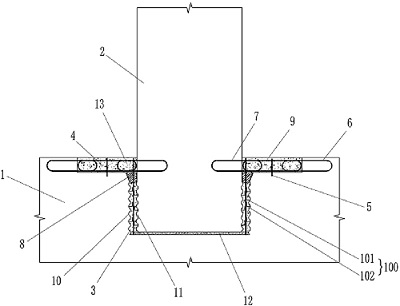 Socket and spigot joint type connecting structure based on T-shaped groove and construction method thereof