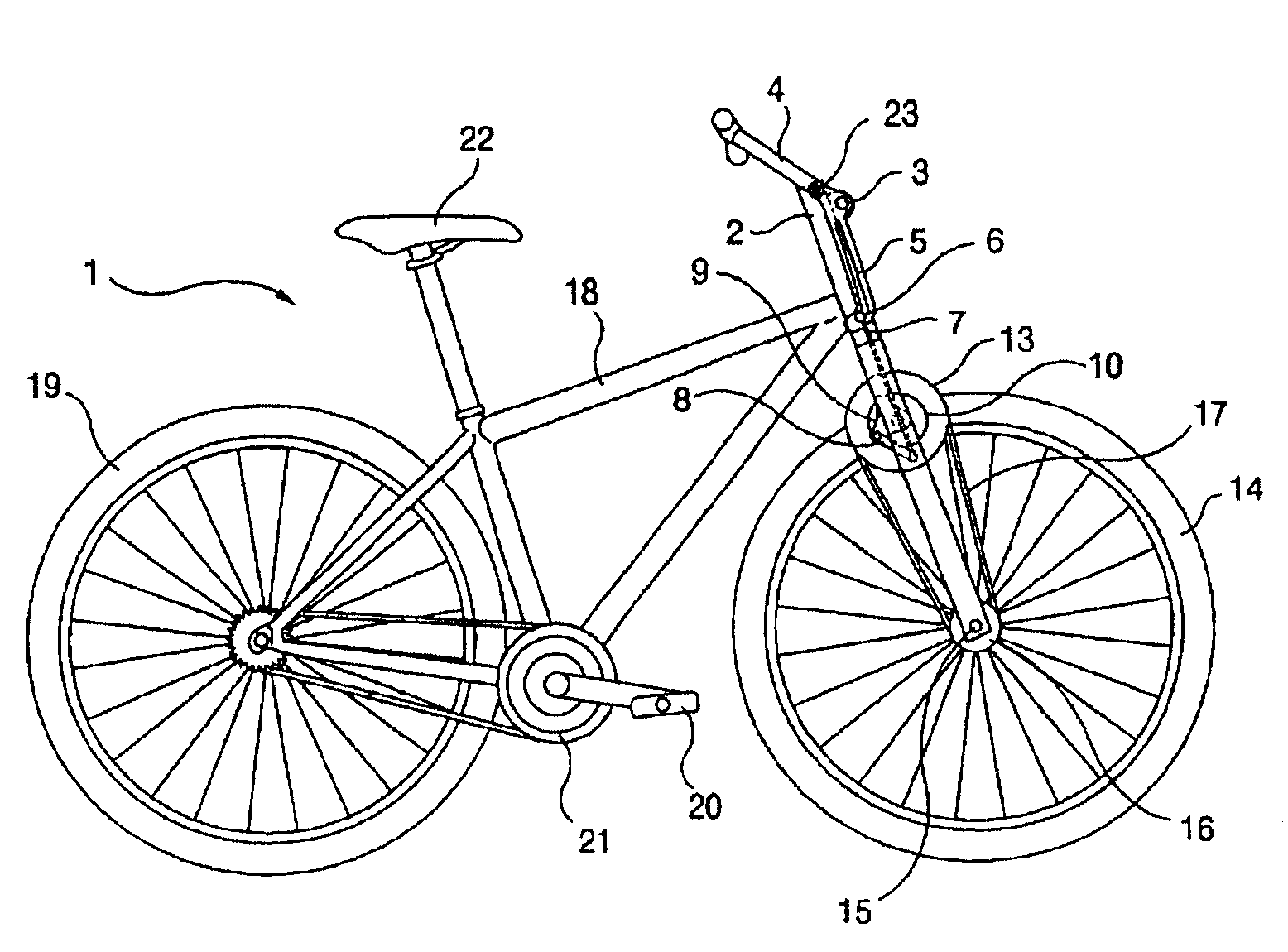 Bicycle of type driven by operation of handle
