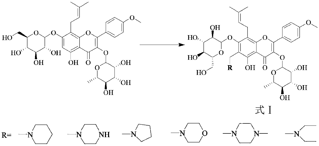 Icariin derivatives and their preparation methods and uses