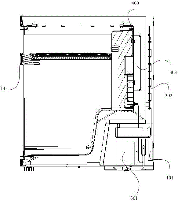 Vertical type refrigeration device with top transparent exhibition area