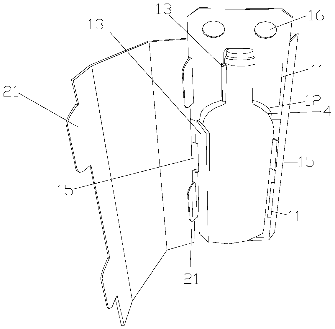 Sticking-free utensil packaging box and packaging box board for forming packaging box