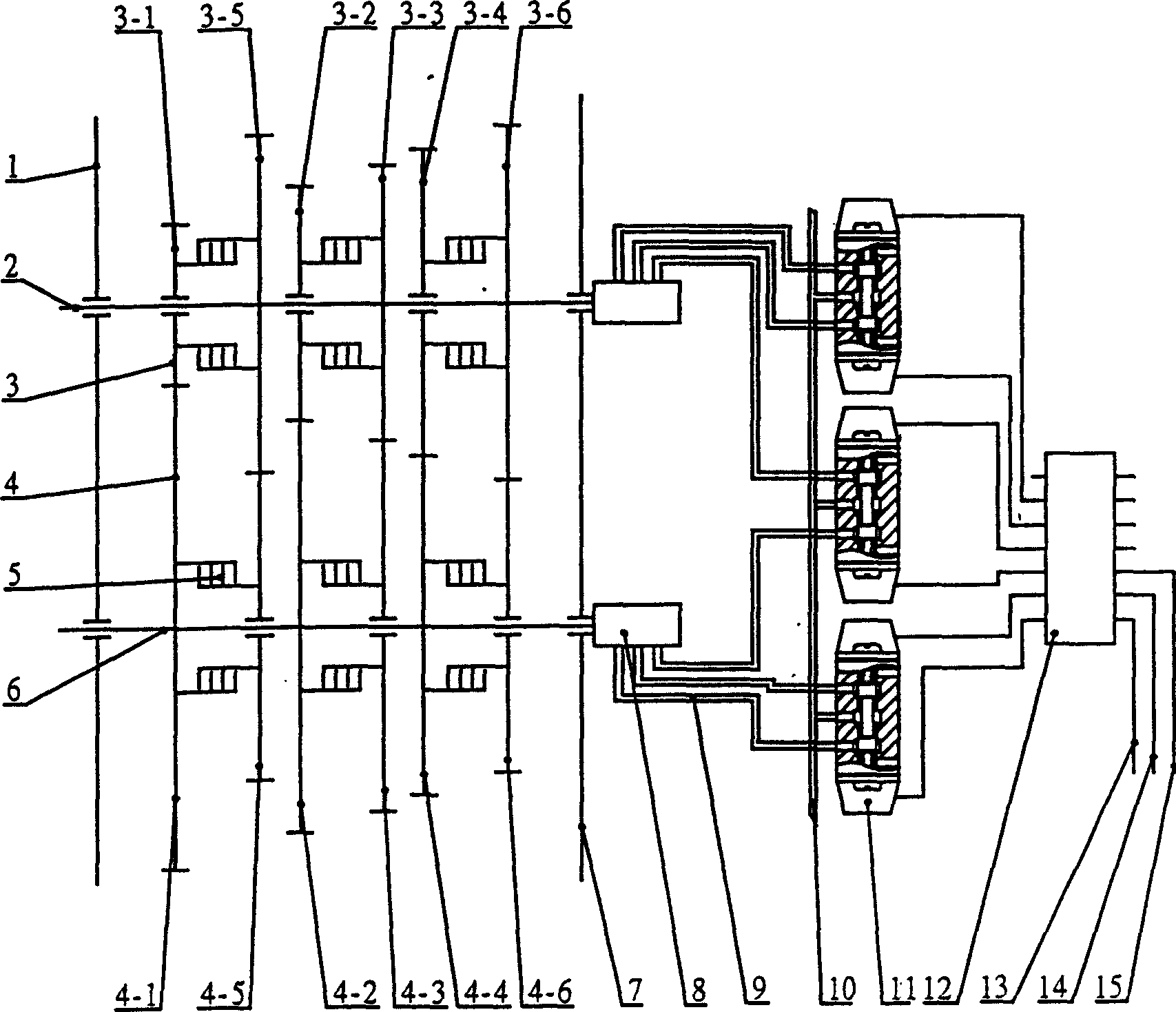 Multiple clutched full automatic transmission for motorcycle