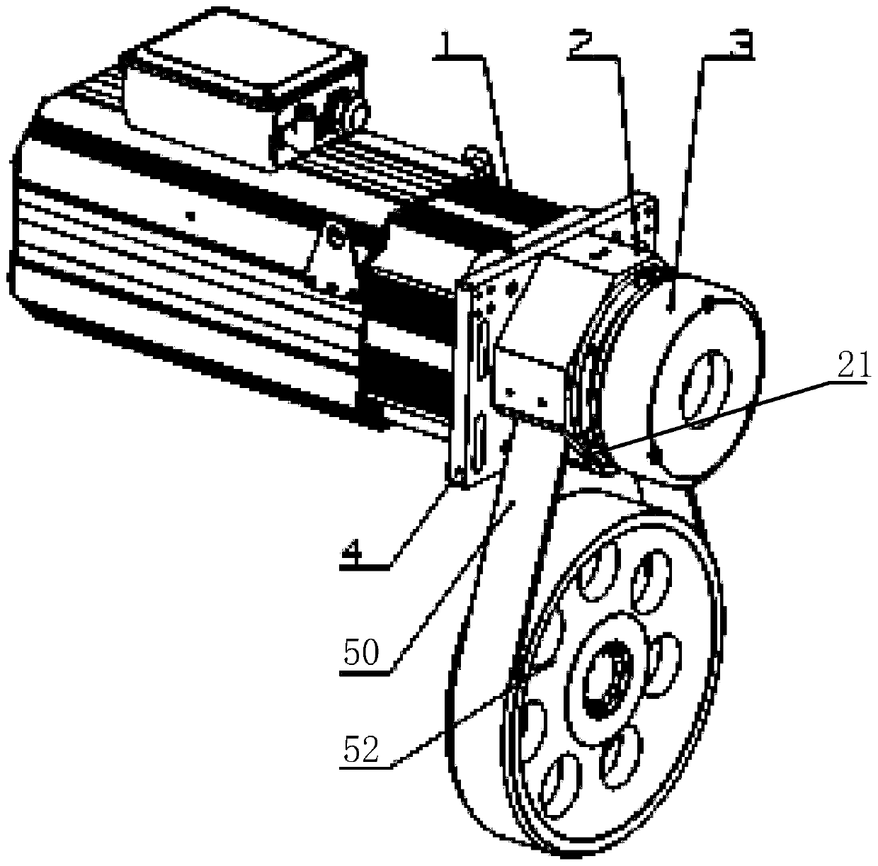 Buffering braking mechanism of electric injection molding machine