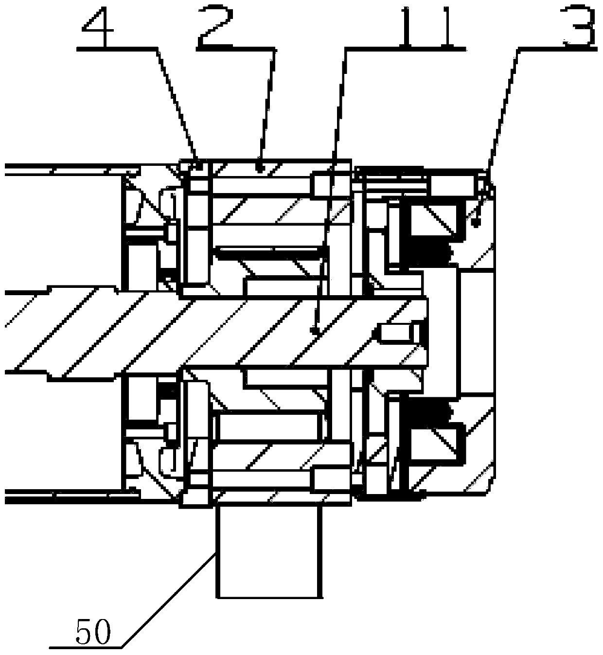 Buffering braking mechanism of electric injection molding machine