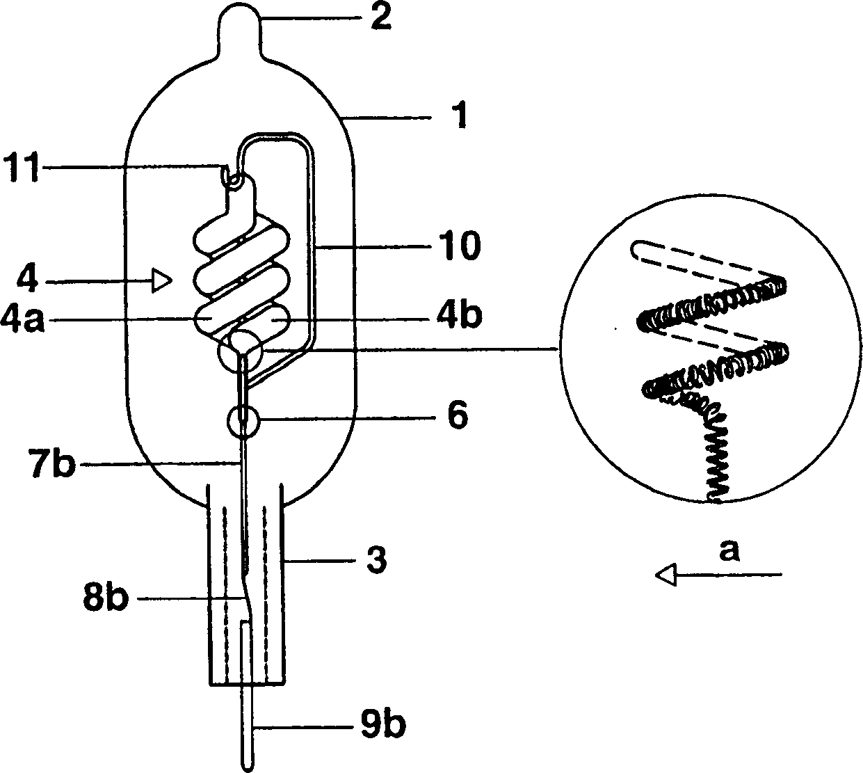 Compact high-voltage electric light-bulb