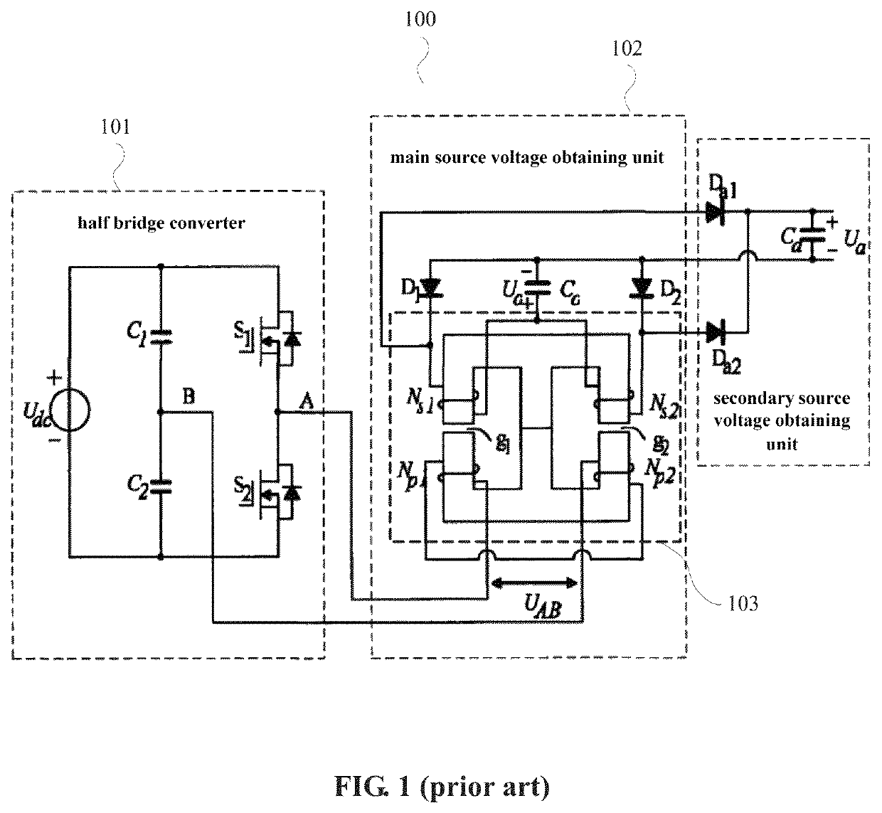 Integrated magnetic device and direct current-direct current converter