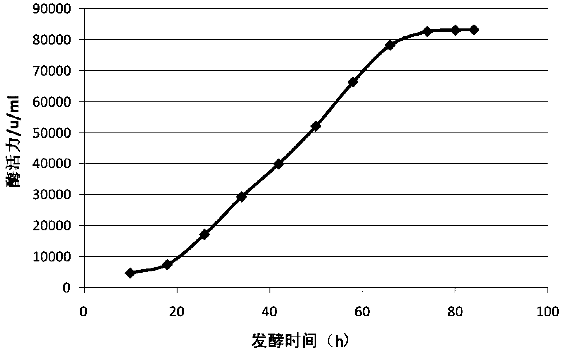 Bacterial strain capable of producing alkali protease and industrialized liquid fermentation method of bacterial strain