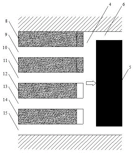 A layering and partially filling coal mining method of thick seams