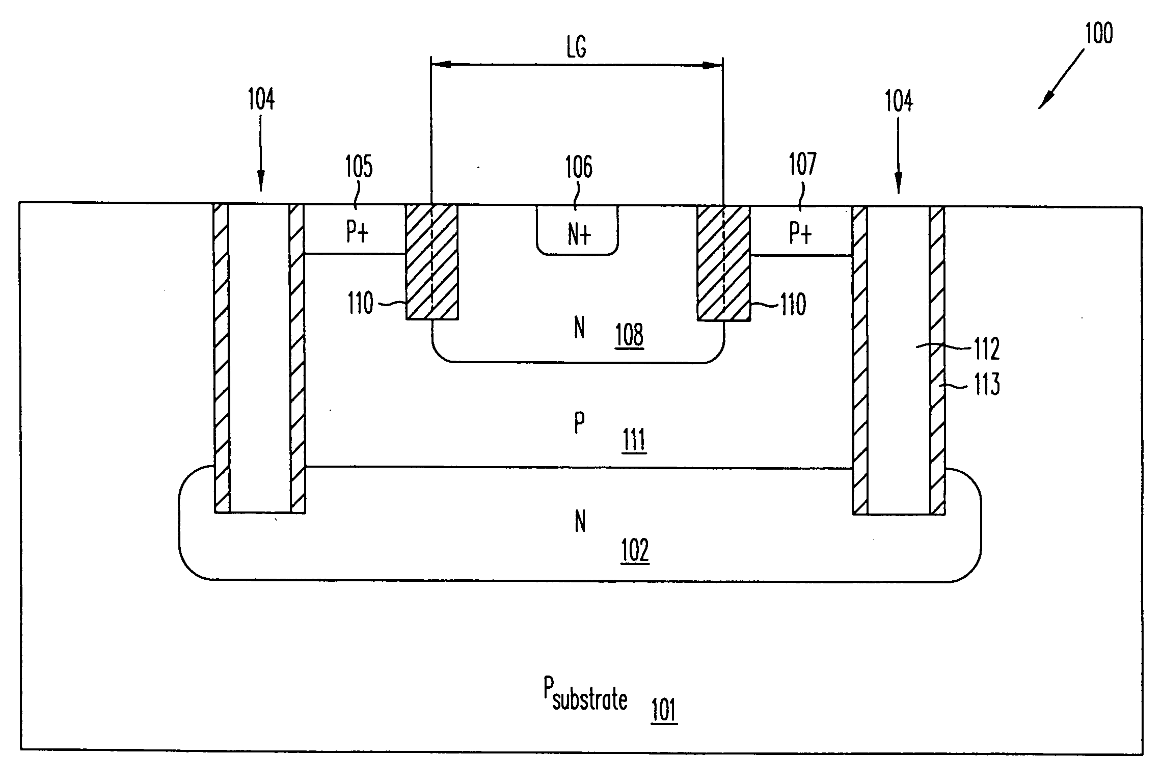Isolated junction field-effect transistor