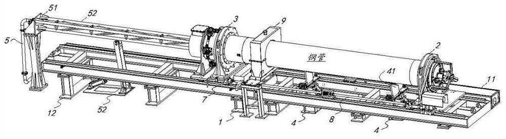 Steel pipe quenching clamping equipment