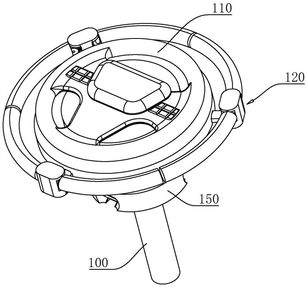 Variable steering wheel structure