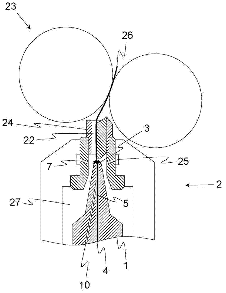 Thread creation element for a spinning position of an air jet spinning machine and method for preparing a spin process on an air jet spinning machine