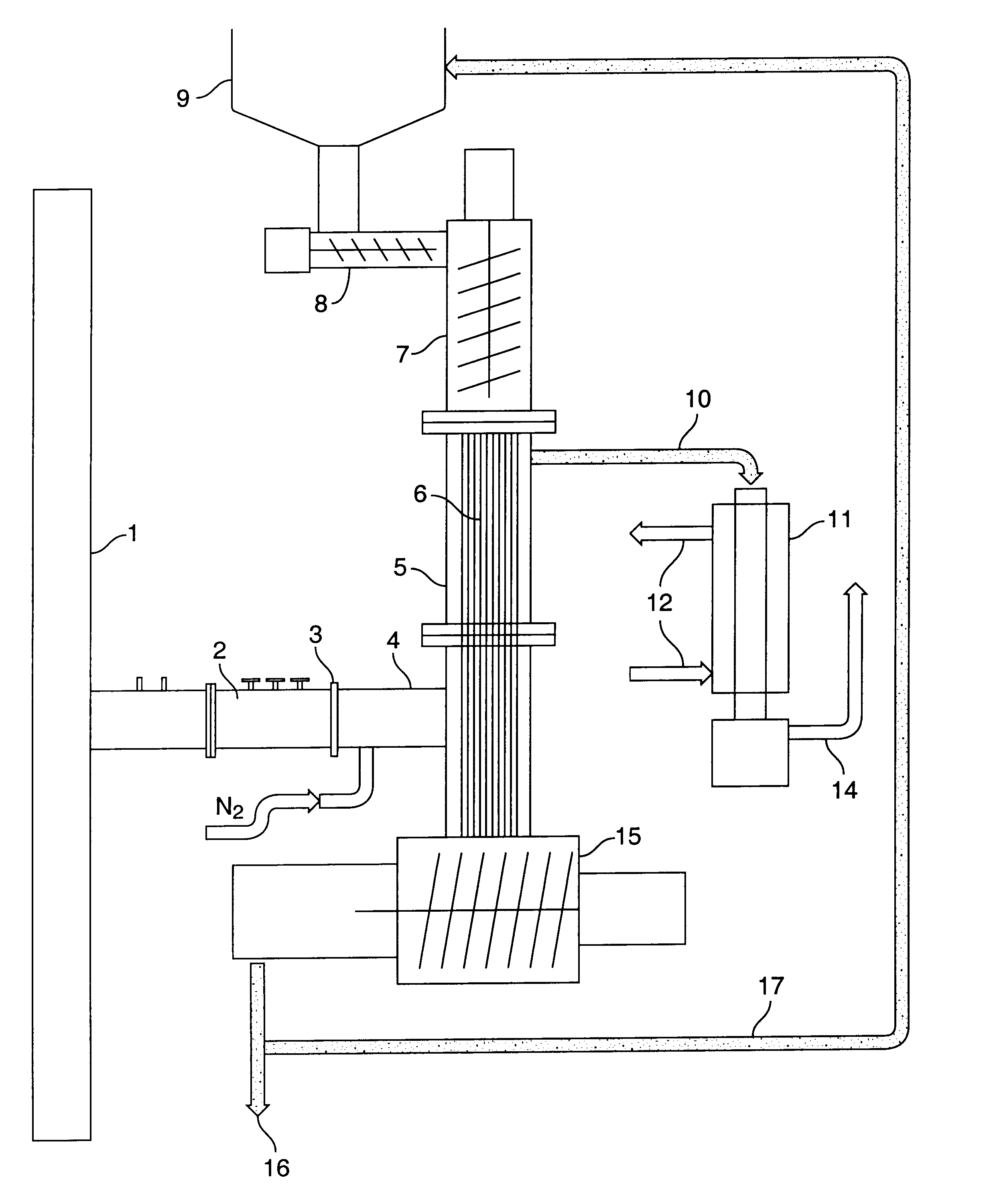 Process and reactor for microwave cracking of plastic materials