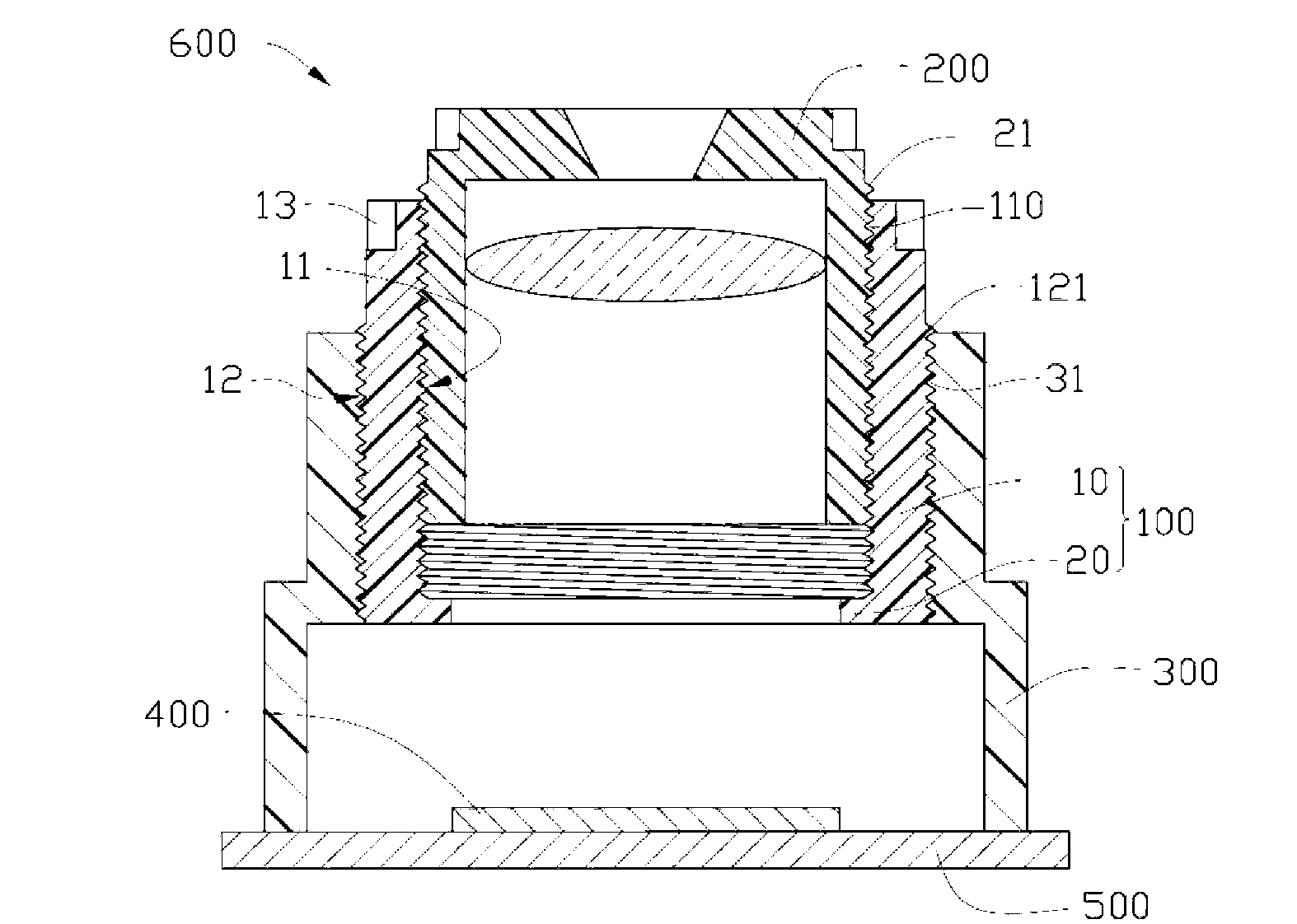 Adapter ring and lens module using same