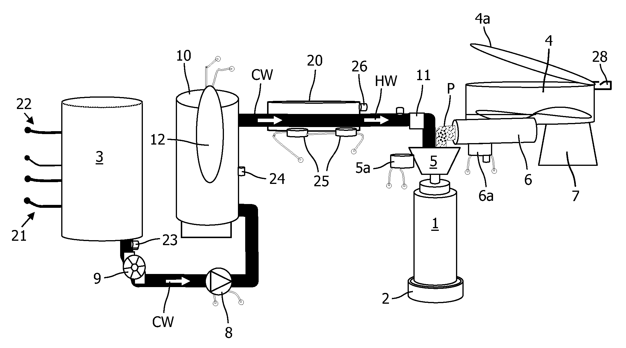 Apparatus for producing a drink, and the use of the apparatus