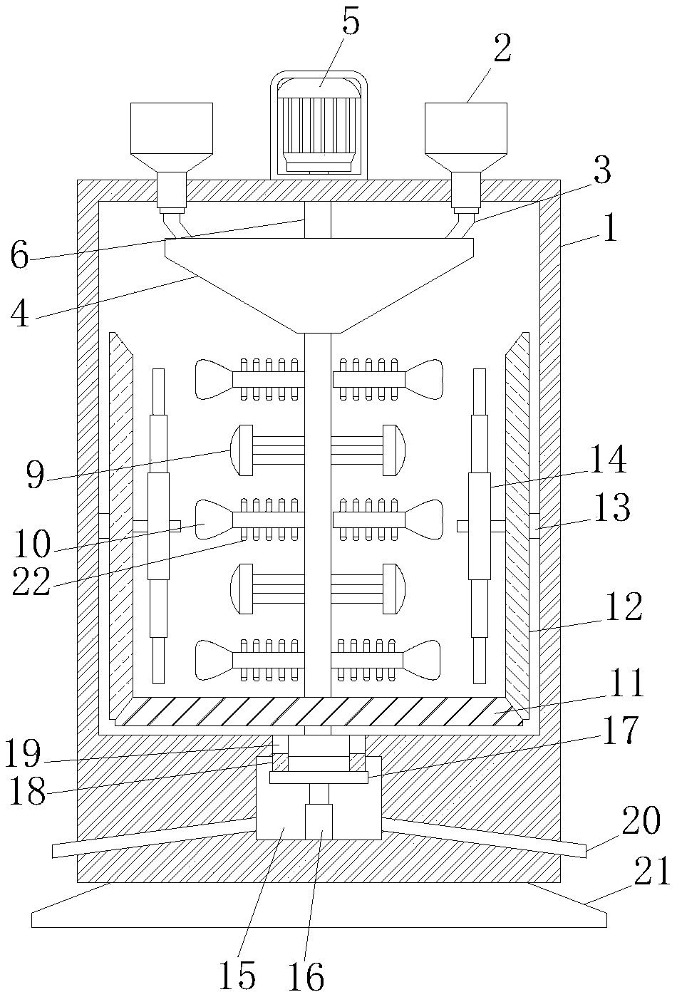 Agitating apparatus capable of realizing uniform agitation for biopharmaceutical use