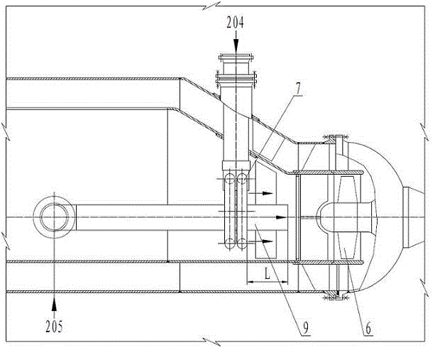 Horizontal alkylation reactor with recycle acid feeding distribution tube