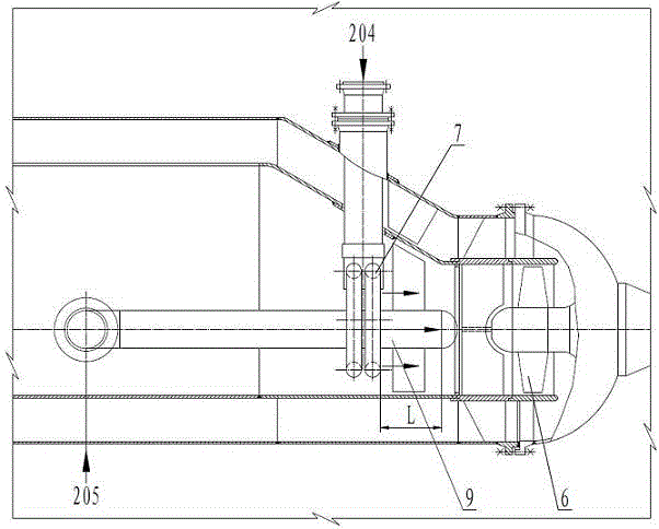 Horizontal alkylation reactor with recycle acid feeding distribution tube