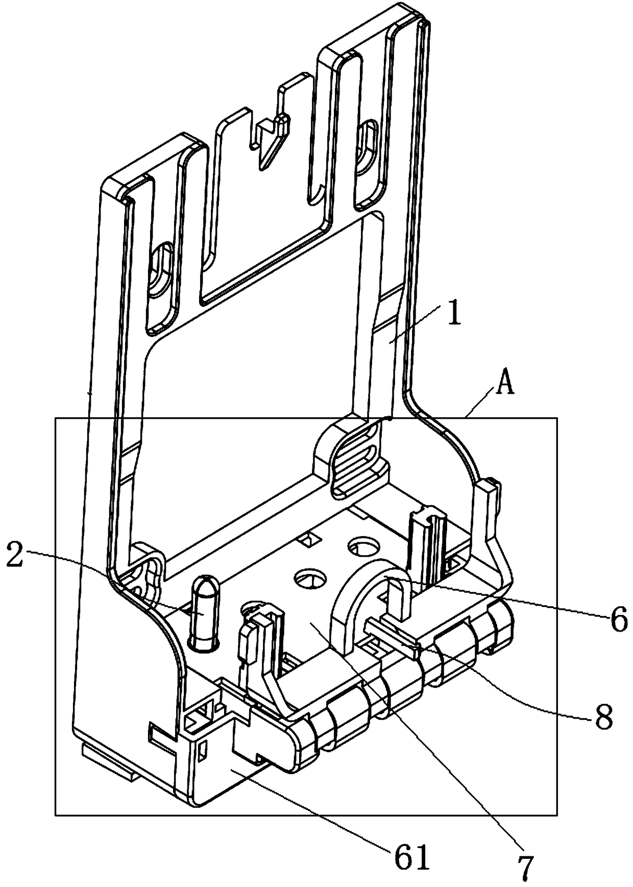 Electric energy meter plugging device with operation mechanism