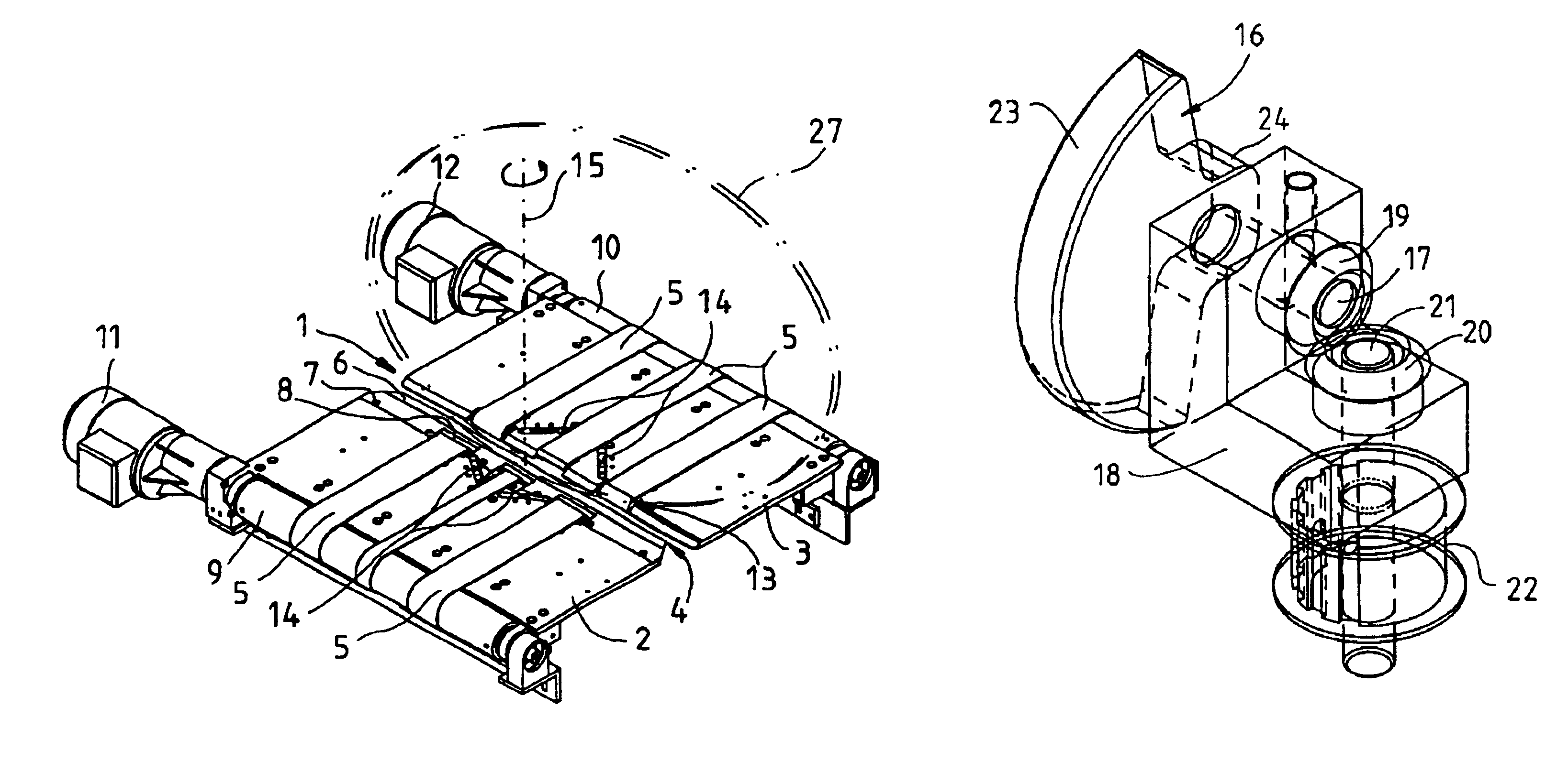 Rotating mechanism for conveyor systems
