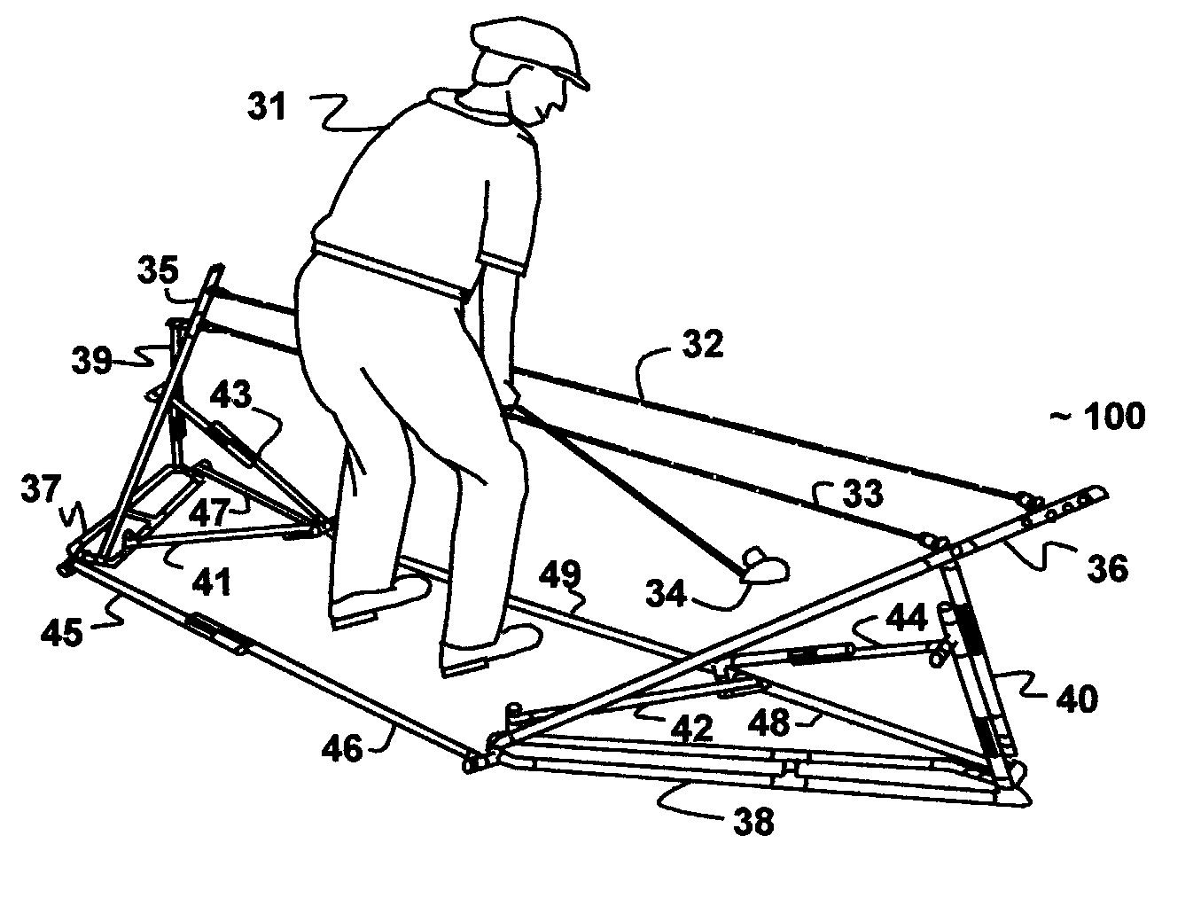 Golf Swing Plane Training Method and Apparatus