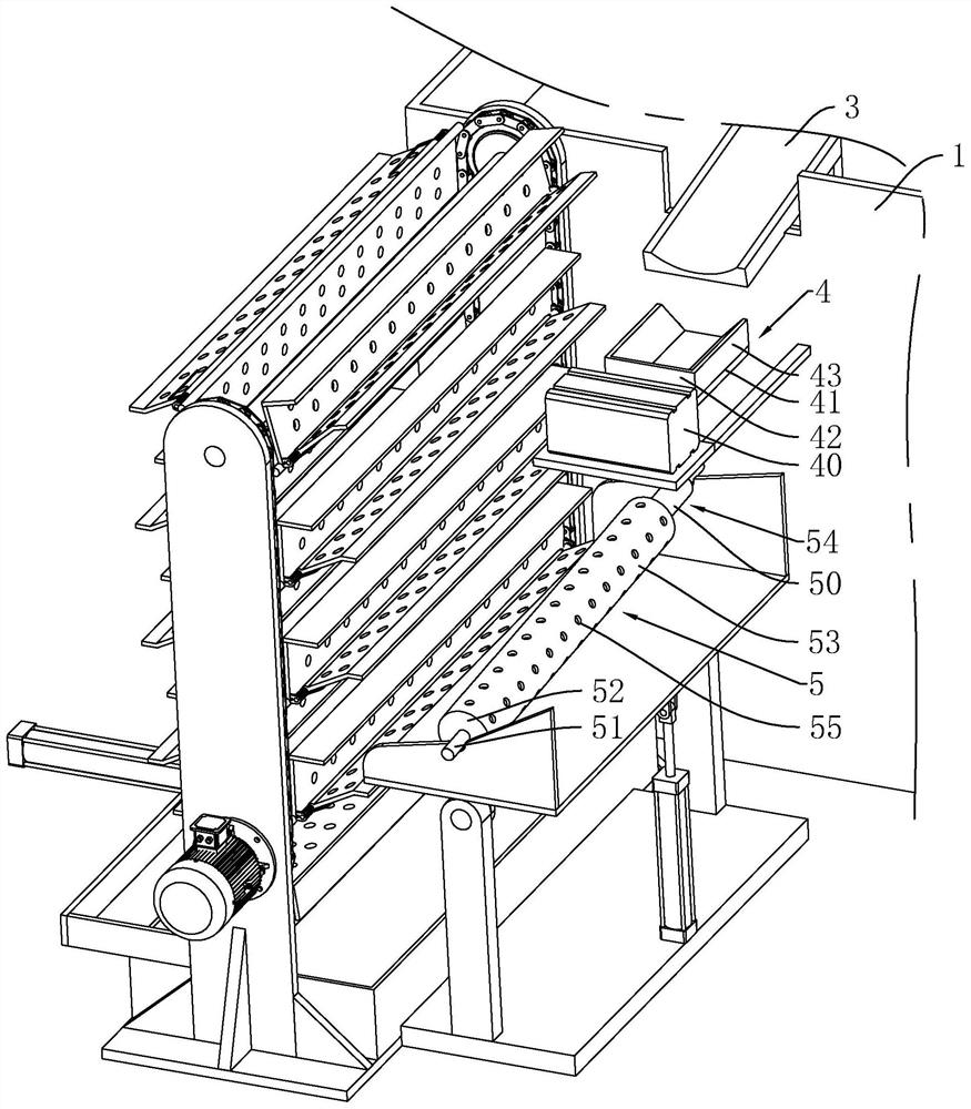 Output device for fully automatic drilling machine for fasteners