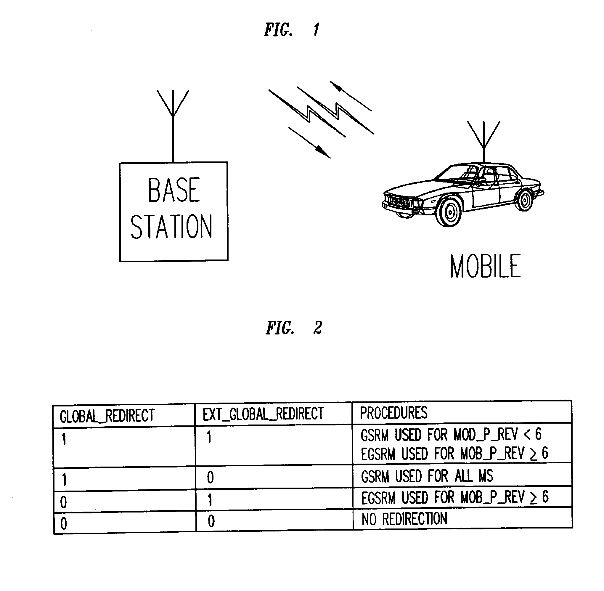 Wireless service redirection signaling based on protocol revision