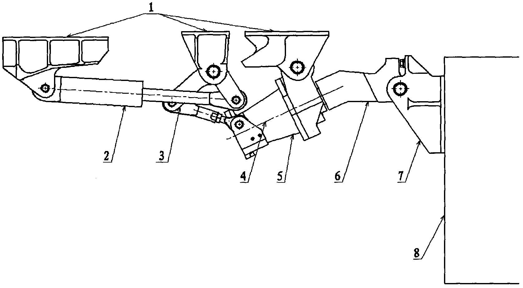Rolling type universal joint movement mechanism