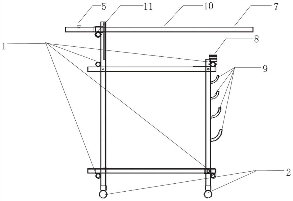 Railway bridge ballast blocking wall mold moving device and method