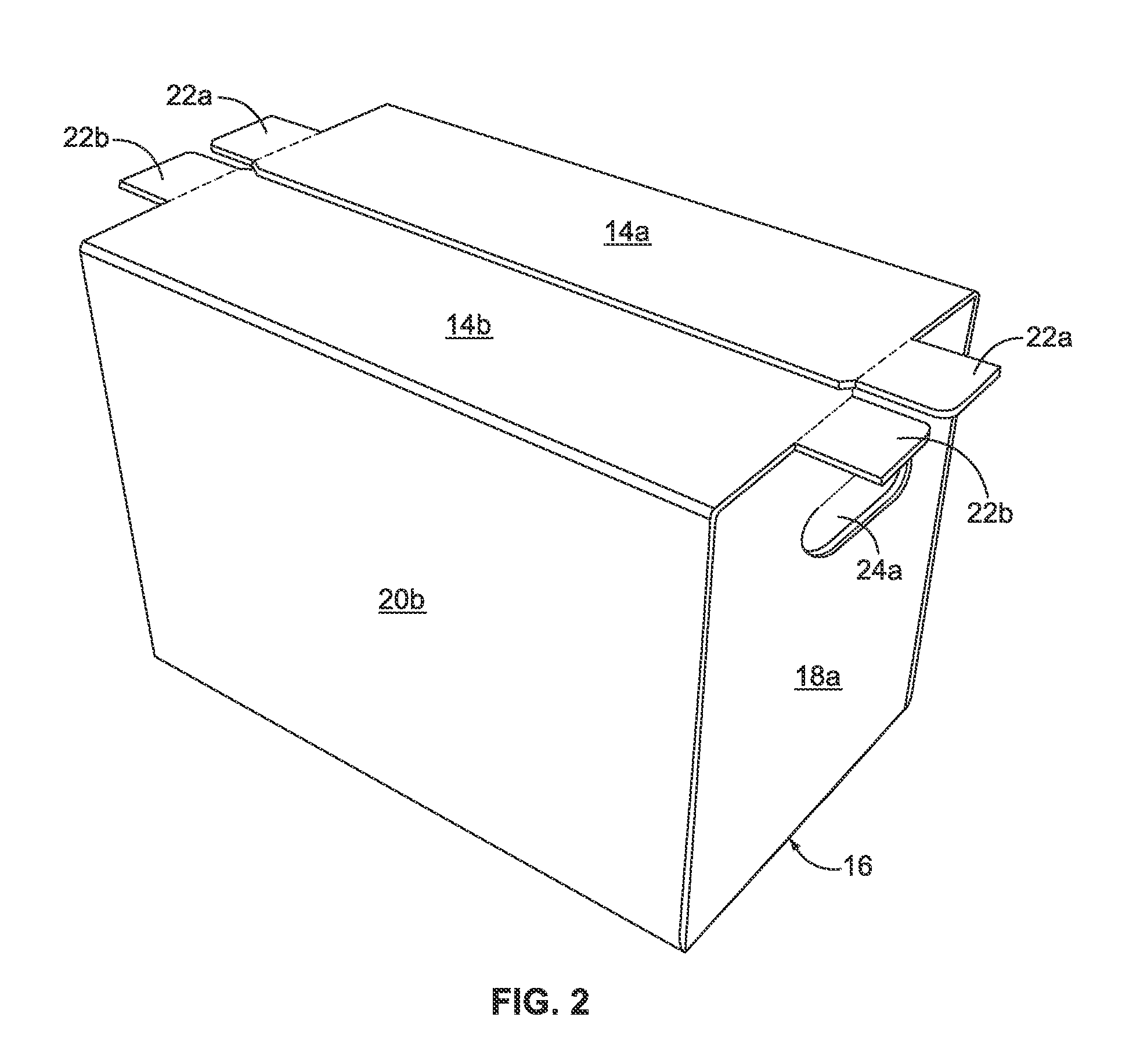 Interleaved spine container