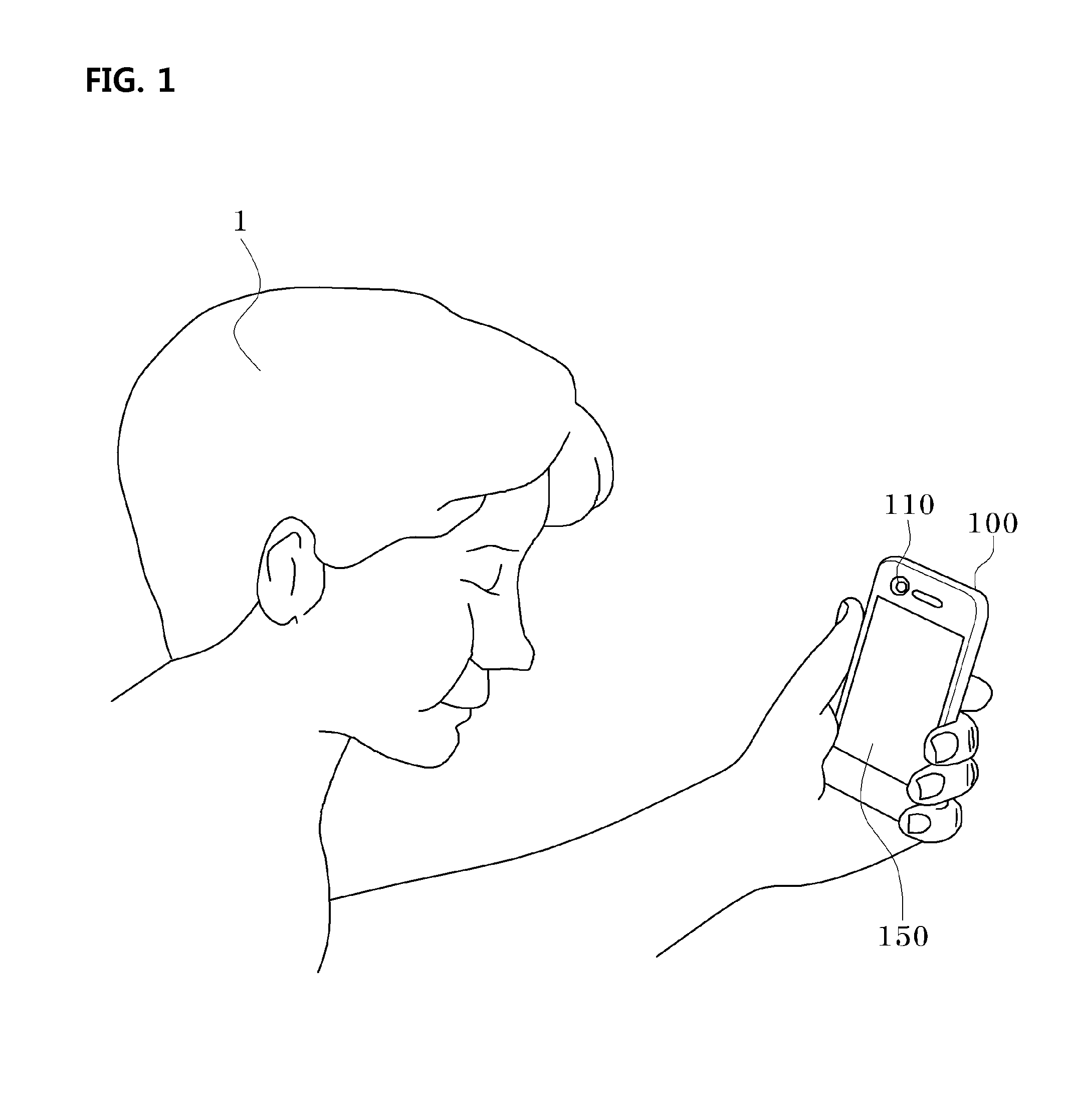 Command input method of terminal and terminal for inputting command using mouth gesture