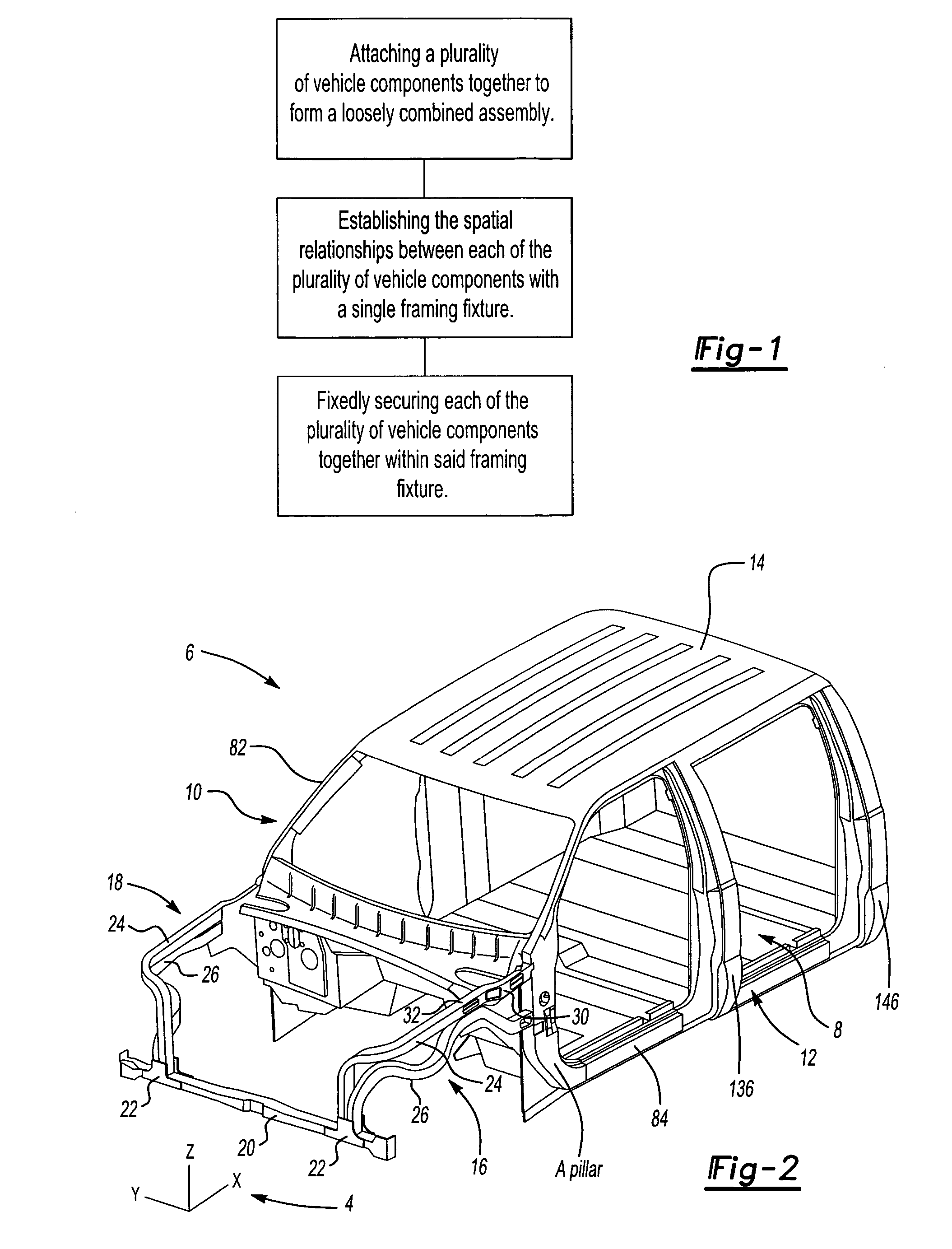 Single set geometry method for assembly of a vehicle