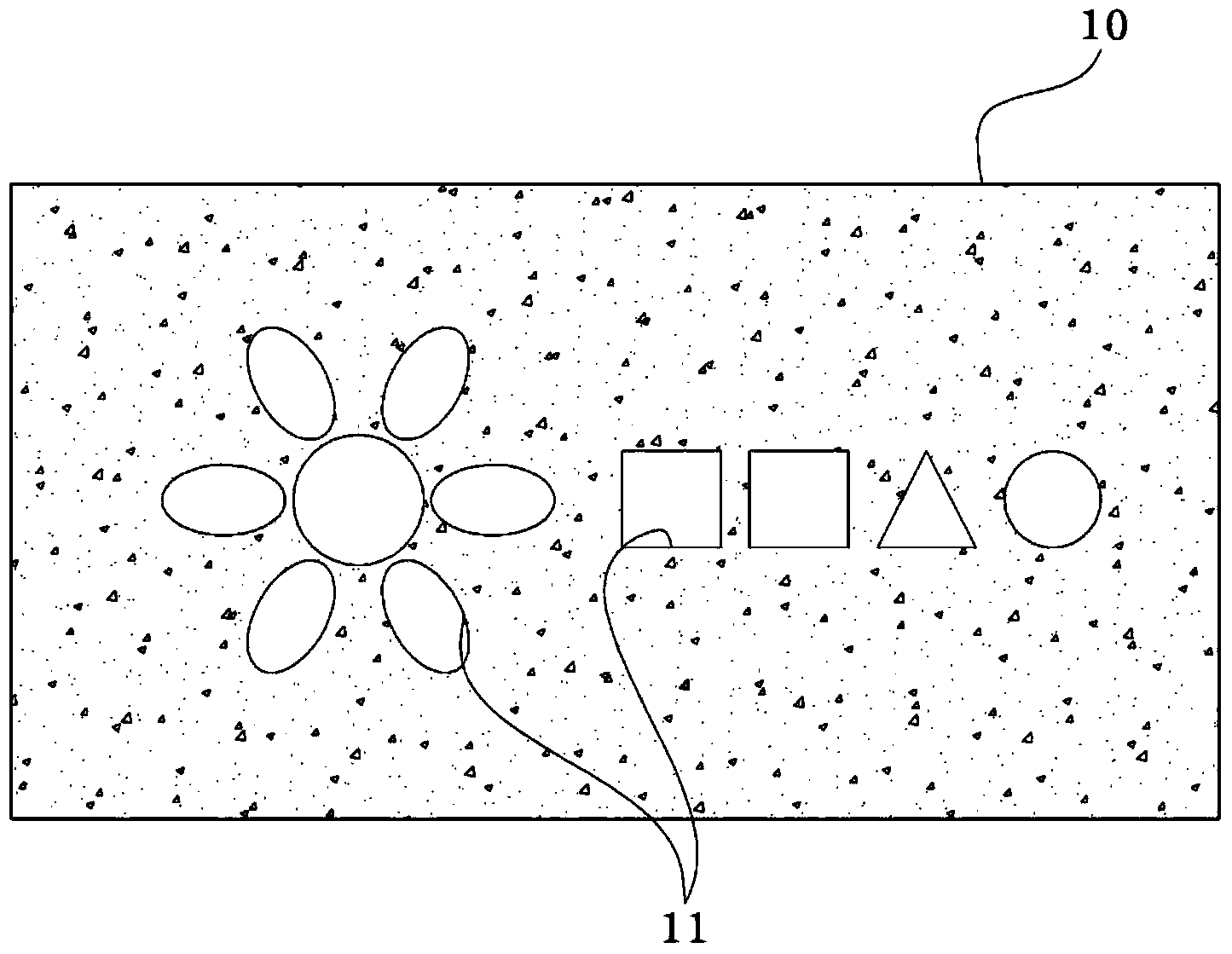 Artificial marble with formed patterns, and manufacturing method thereof