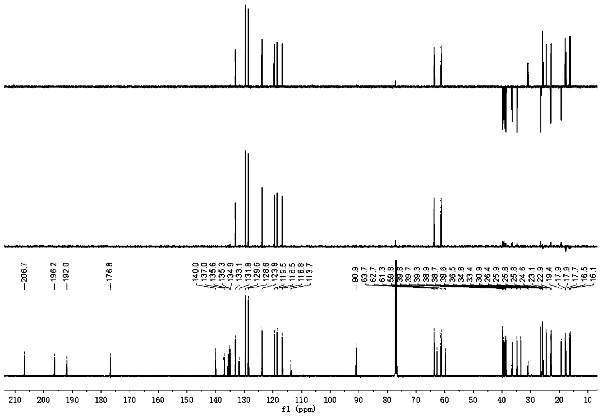 Dearylated isopentenyl acylated phloroglucinol meroterpenoid compound as well as pharmaceutical composition and application thereof