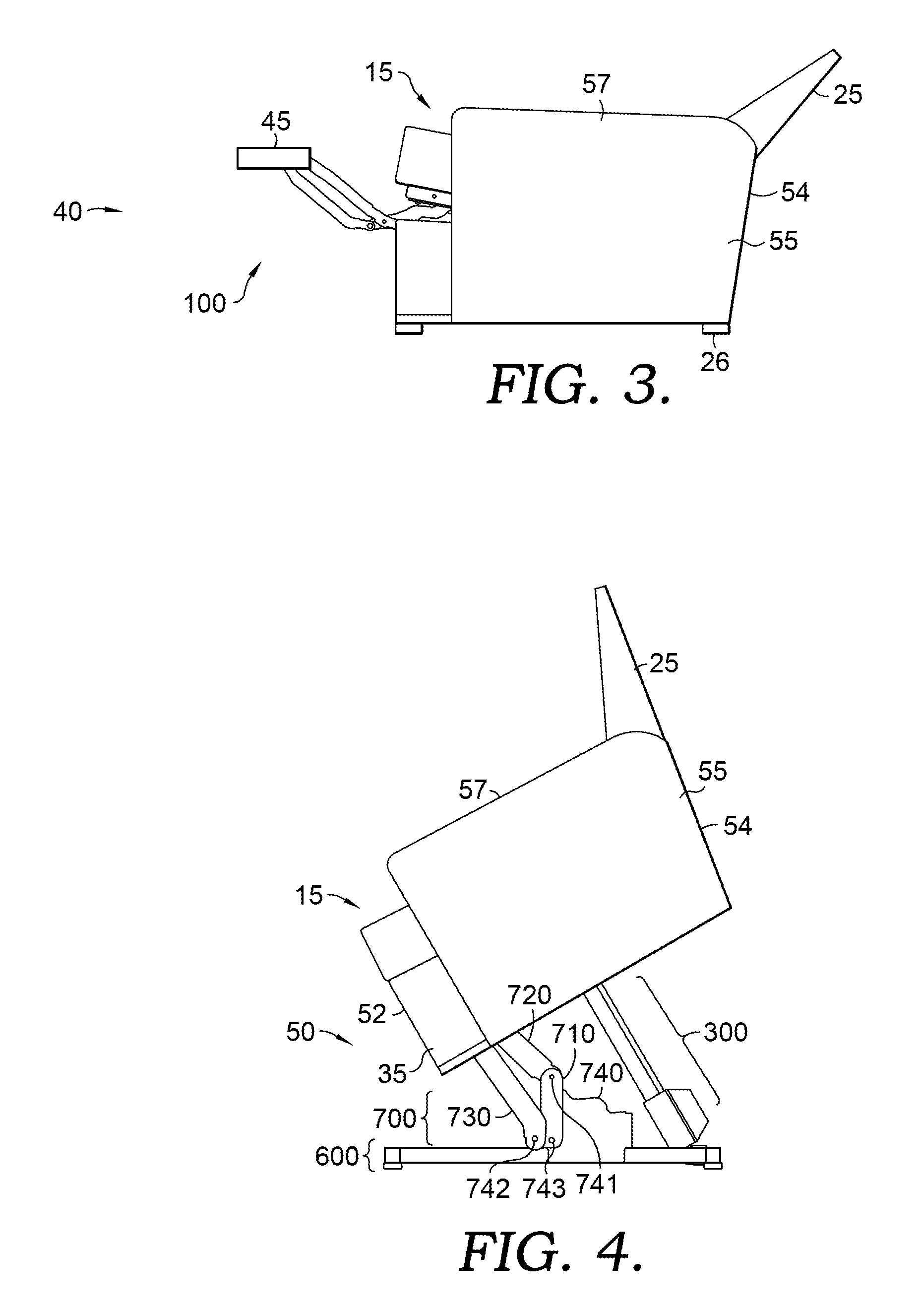 Zero-wall clearance linkage mechanism for a dual motor lifting recliner