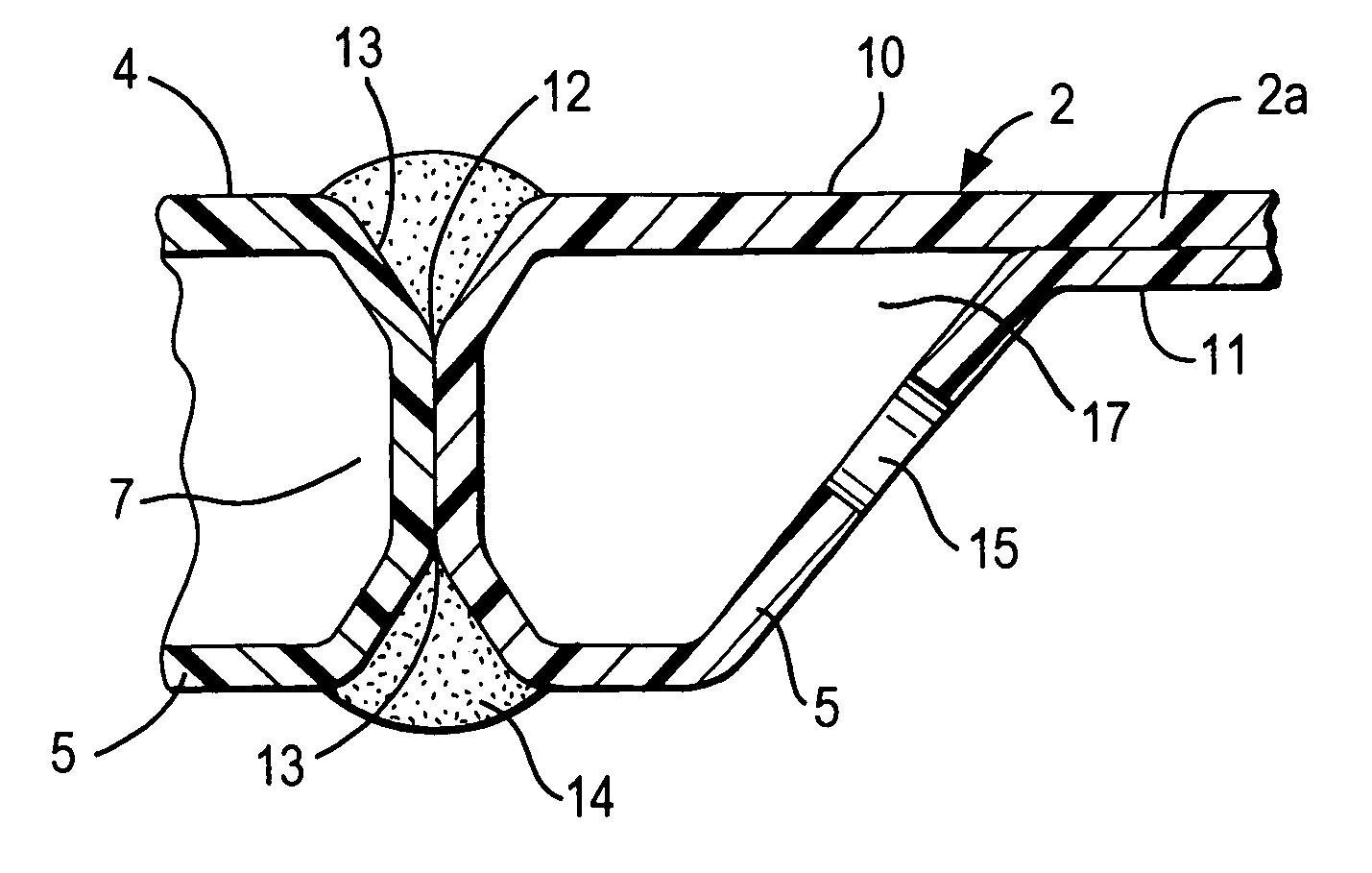 Large volume container for holding liquid media